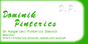 dominik pinterics business card